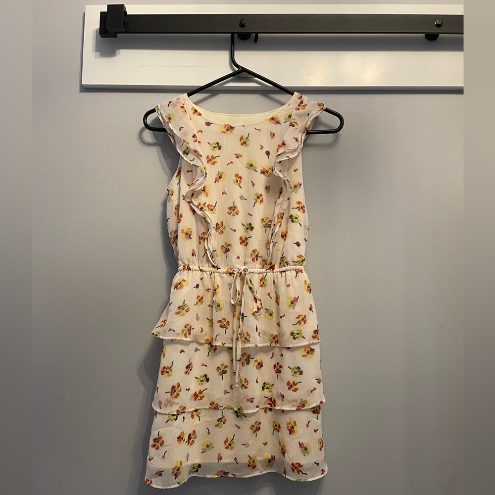 Xhilaration Cream Dress with Yellow Flowers - Women’s Size XS